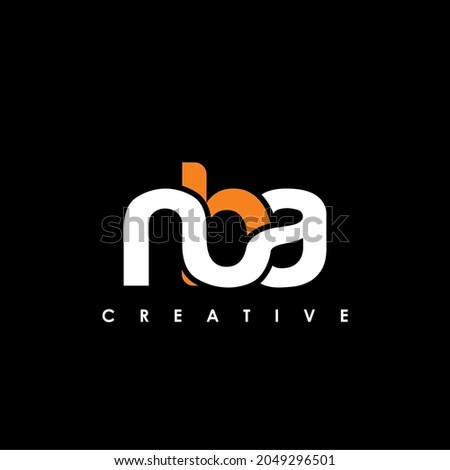 nba creative letter logo design vector icon illustration