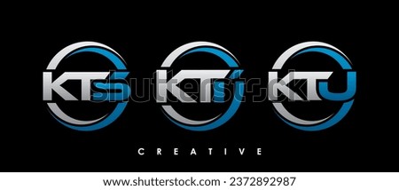 KTS, KTT, KTU Letter Initial Logo Design Template Vector Illustration