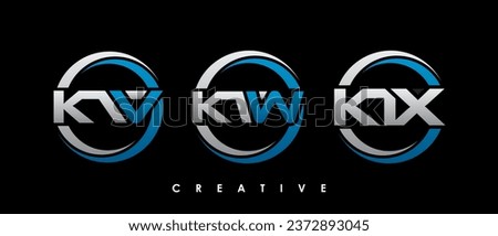 KTV, KTW, KTX Letter Initial Logo Design Template Vector Illustration