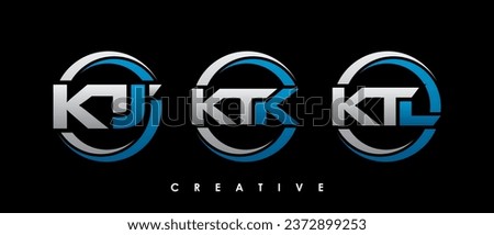 KTJ, KTK, KTL Letter Initial Logo Design Template Vector Illustration