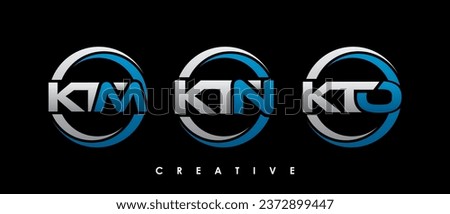 KTM, KTN, KTO Letter Initial Logo Design Template Vector Illustration