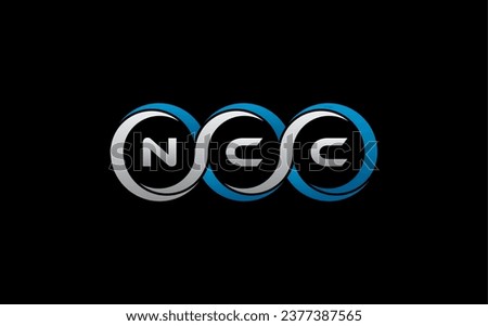 NCC Letter Initial Logo Design Template Vector Illustration