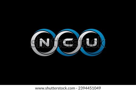 NCU Letter Initial Logo Design Template Vector Illustration	
