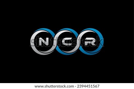 NCR Letter Initial Logo Design Template Vector Illustration	

