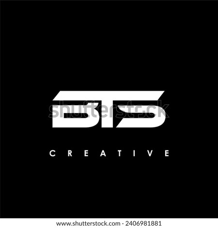 BTS Letter Initial Logo Design Template Vector Illustration