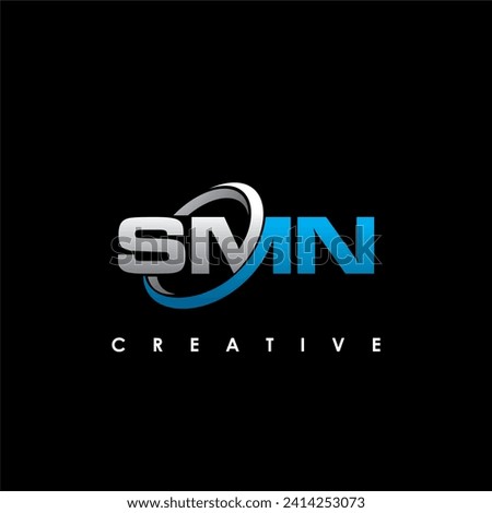 SMN Letter Initial Logo Design Template Vector Illustration