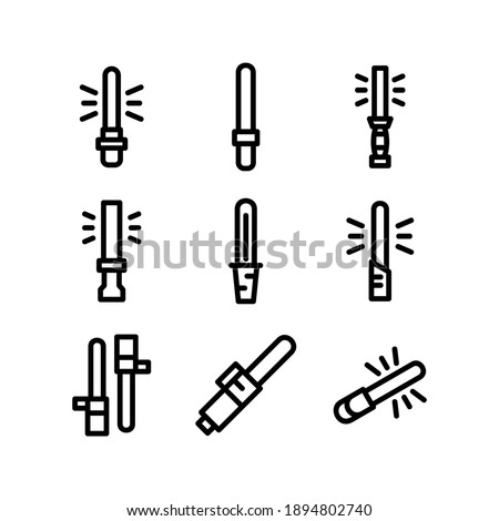 lightsaber icon or logo isolated sign symbol vector illustration - Collection of high quality black style vector icons
