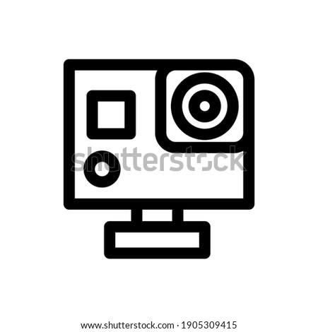 action camera icon or logo isolated sign symbol vector illustration - high quality black style vector icons
