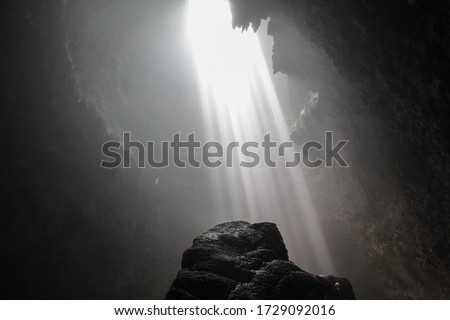 Similar – Image, Stock Photo View from the cave Valea Firii