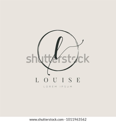Simple Elegant Initial Letter Type L Logo Sign Symbol Icon Stock fotó © 