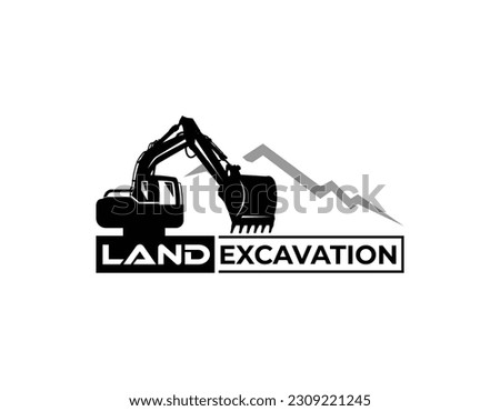 Simple Land Excavating Business Logo Design Template