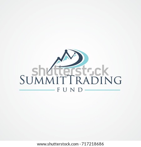 Summit Trading Fund Logo Symbol With Graphical Growth and Mountain