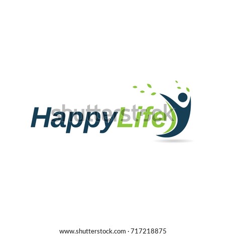 Happy Life People Logo Symbol