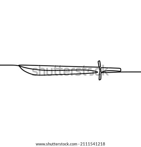 sword oneline continuous single line art