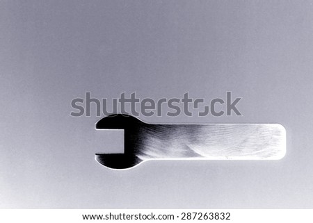 gray of open end wrench tool for background used