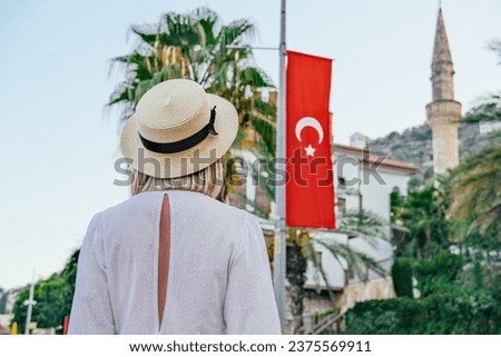 Similar – Image, Stock Photo mosque and green palm trees against a clear blue sky in Egypt