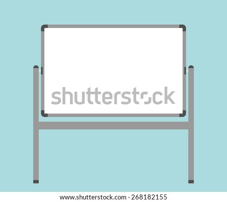Blank whiteboard - Flat style