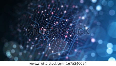 3D Futuristic circuit background. Motion graphic for abstract data center, server, internet, speed.	Futuristic HUD tunnel. Display screens for tech titles and background, tech headline. 3D render ストックフォト © 