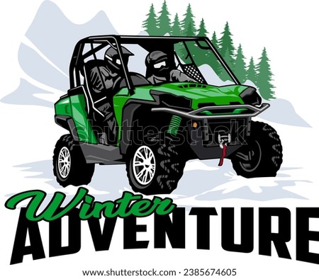 utv atv car illustration design vector