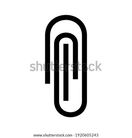 paper clip icon or logo isolated sign symbol vector illustration - high quality black style vector icons
