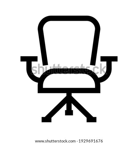 desk chair icon or logo isolated sign symbol vector illustration - high quality black style vector icons
