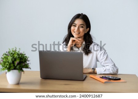 Similar – Image, Stock Photo Young woman girl working in backyard raking collecting of autumn foliage oak leaves with green grass lawn