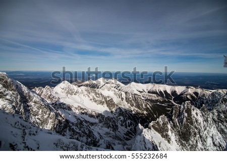 Winter in High Tatras Mountains. High Tatry. Slovakia. Vysoke Tatry. Stok fotoğraf © 