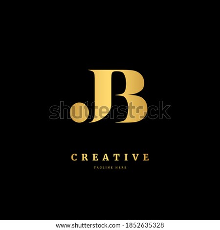 Initial letter JB logotype. Monogram logo design template. Minimalis logo concept for business and company. Stock fotó © 