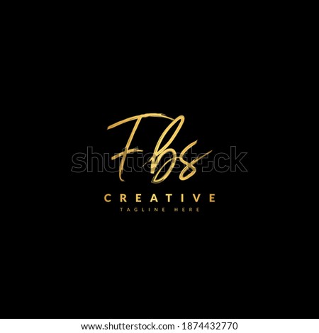 FBS handwritten signature logotype. Typography for company and business logo. Vector logo design.