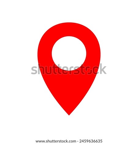 Location mark icon, flat design map position pin