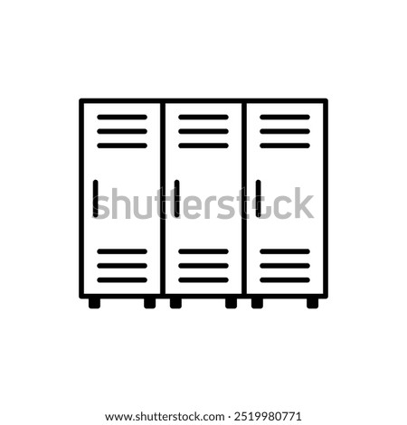 flat design school locker vector icon