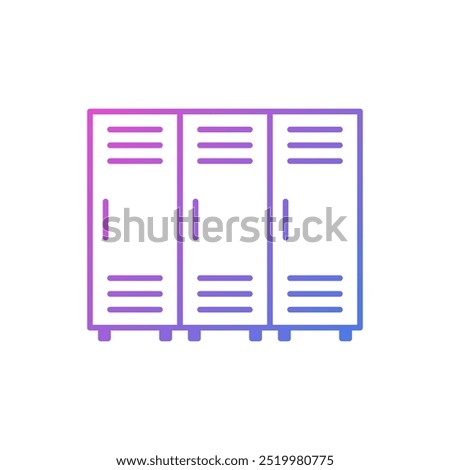 flat design school locker vector icon