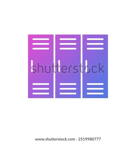 flat design school locker vector icon