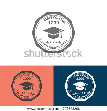 education logo design temple. vector illustration