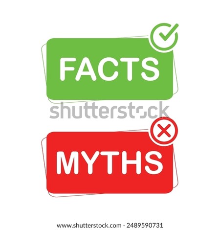 Facts vs Myths Banner Design Facts Myths Badges