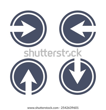 Left Right Up Down Arrows Icons