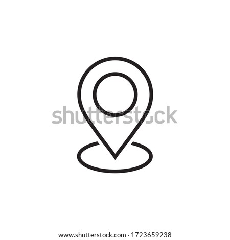 Location, pin, pointer icon symbol design