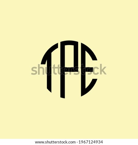 Creative Rounded Initial Letters TPE Logo. It will be suitable for which company or brand name start those initial. Imagine de stoc © 