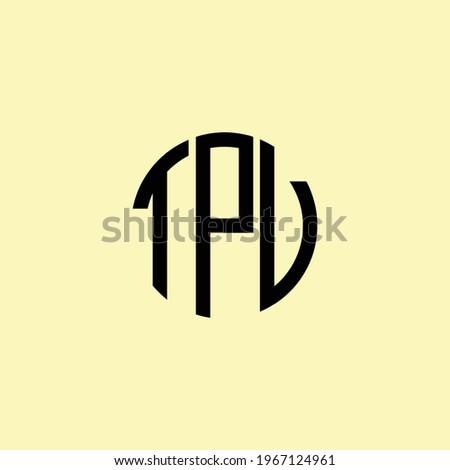 Creative Rounded Initial Letters TPV Logo. It will be suitable for which company or brand name start those initial.