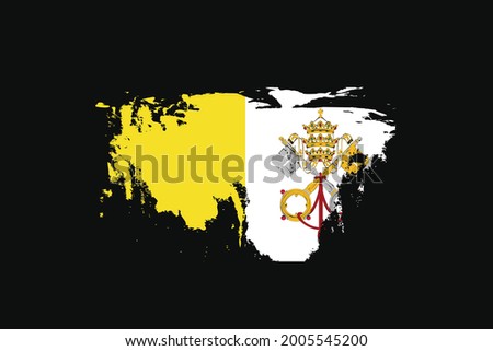 Grunge Style Flag of the Vatican City. It will be used t-shirt graphics, print, poster and Background.