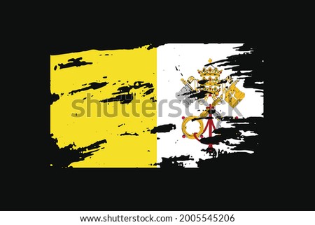 Grunge Style Flag of the Vatican City. It will be used t-shirt graphics, print, poster and Background.