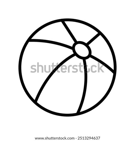 beach ball icon. Outline style design isolated on white background