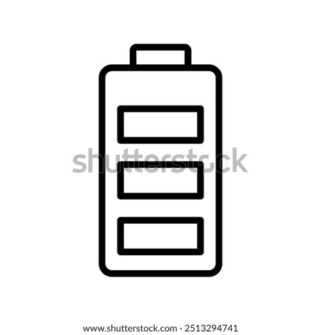 battery icon. Outline style design isolated on white background