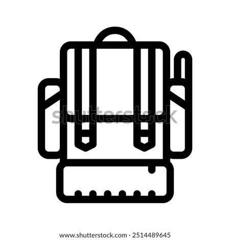 backpack icon. Outline style design isolated on white background