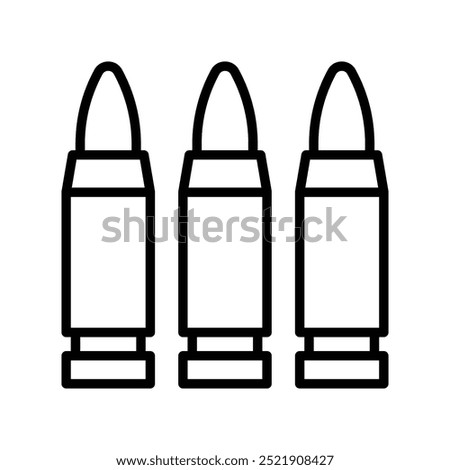 bullets icon. Outline style design isolated on white background