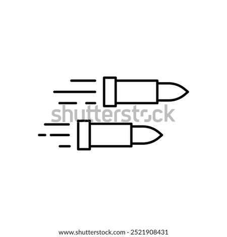 bullets icon. Outline style design isolated on white background