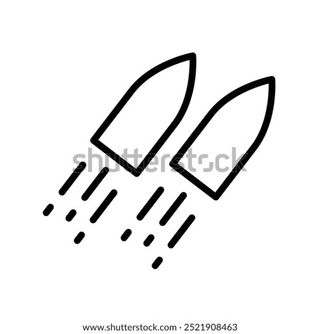 bullet icon. Outline style design isolated on white background