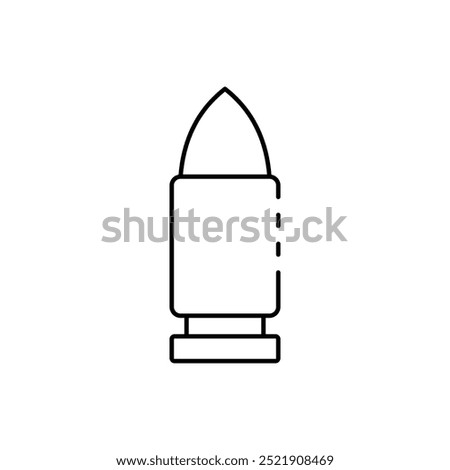 bullet icon. Outline style design isolated on white background