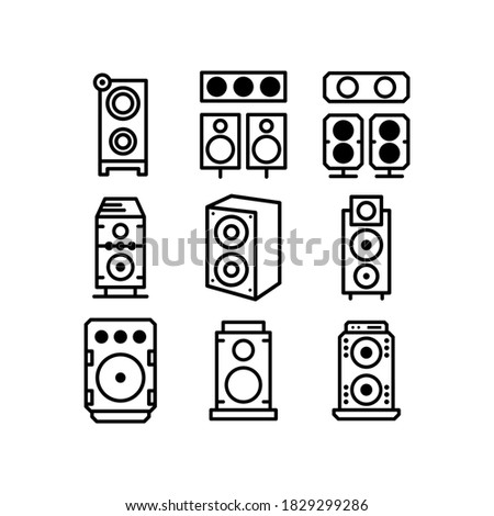 hifi speaker  icon or logo isolated sign symbol vector illustration - high quality black style vector icons
