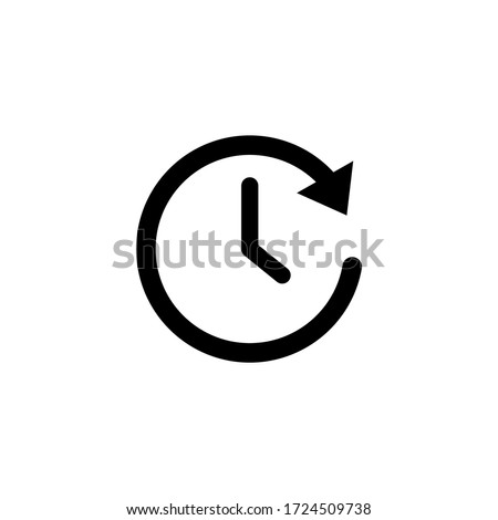 Time icon vector. Clock icon symbol illustration